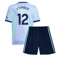 Maglie da calcio Arsenal Jurrien Timber #12 Terza Maglia Bambino 2024-25 Manica Corta (+ Pantaloni corti)